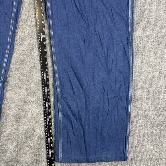 Liberty Bib Overalls Mens 52x32 Blue Denim Workwear Carpenter Utility Ranch - Picture 9 of 16